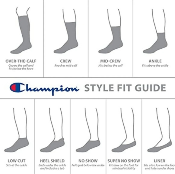 Champion Unisex 6 Pairs Sports Crew Socks Black Double Dry  Arch Support Cushion - Picture 8 of 8